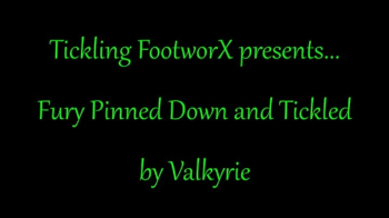 Fury Pinned Down and Tickled by Valkyrie.webp