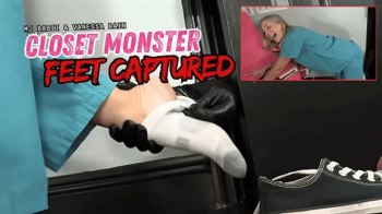Closet Monster Foot Tease with MJ Babii and Vanessa Rain (HD 1080p MP4).webp