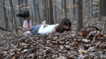 Hogtied And Gagged In The Woods.webp