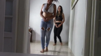 Boyfriend vs Girlfriend Competitive Scissorhold Escape Wrestling - Laura B vs Kevin.webp