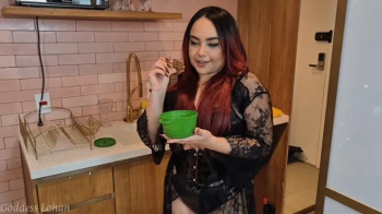 Goddess Lohan - Submissive Couple Delighting and Feeding at My Feet - PT1.webp