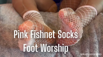 Pink Fishnet Socks Foot Worship - Royal Ro ebony feet pov hd mp4 1080p.webp