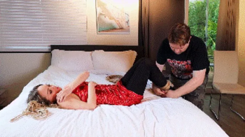 Instead going to a lame party, Blake Lavista will be tied up and gagged all night!.webp