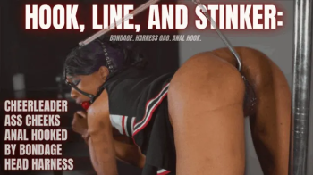 Hook, Line, and Stinker- CHEERLEADER ASS CHEEKS ANAL HOOKED BY BONDAGE BALLGAGGED HEAD HARNESS IN 1080.webp