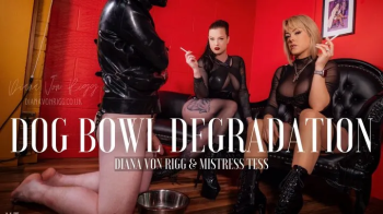 Femdom Dog Bowl Degradation with Miss Tess- Smoke, spit & Struggle.webp