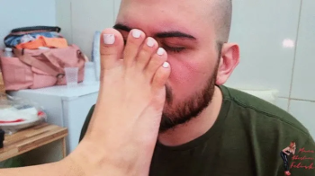 Foot gagging teen, part 2, by Lua Vulgo and Slave, FULL HD.webp