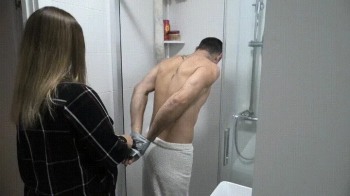 Blonde Stories - Slave in the bathroom on his knees ORDER d.webp