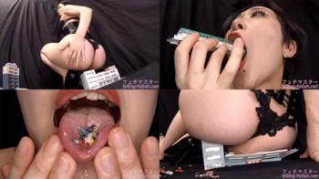 Japanese Asian Biting Mouth Fetish - Minami Nizimura - Showing inside cute girl's mouth, chewing gum.webp