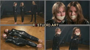 Rf Studio Production - Mandy and Bramble - Double Tight PVC Mummification Part 1 - Jumping Training.webp