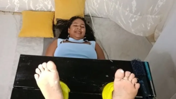 Agata is tickled in the vertical stocks.webp