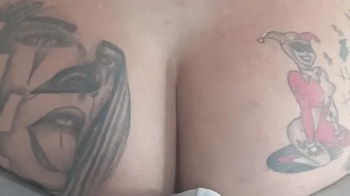 Sitting on his lap and farting out of my dirty ass and his cock getting hot with my ass and my disgusting farts.webp