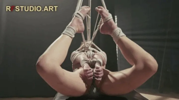 Foxy - Bondage Session with a Rope Bunny and Tight Semi-Suspension Hogtie (HD 720p MP4).webp