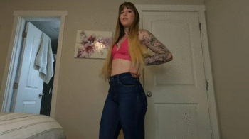 classy breaking in new blue jeans.webp
