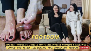 Double Trouble- Louise & Thay’s Relentless Footjob Challenge (720 EN SUB) - Footjob - Foot Fetish - Foot Humiliation.webp