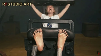 Mandy - Captured Manager and Intense Barefoot Tickling in Stocks (FULL HD MP4).webp