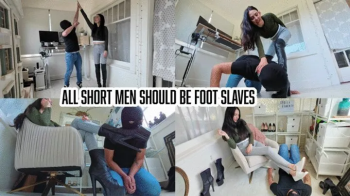 All Short Men Should be Foot Slaves- Stella Liberty Playfully Bullies Tyny with Height Humiliation, Wedgie, Boot and Sho.webp