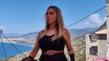 Smoking Seduction – Black Nylon Feet on the Terrace.webp
