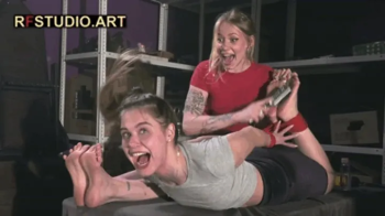Leya Gets Tickled by Olivia - Hogtied, Ballgagged, and Electric Play on Her Soles (UHD 4K MP4).webp
