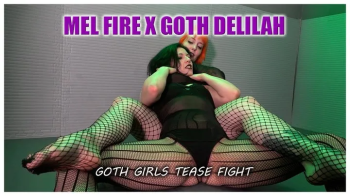 Mel Fire X Goth Delilah - sexy goth girls cat fighting.webp