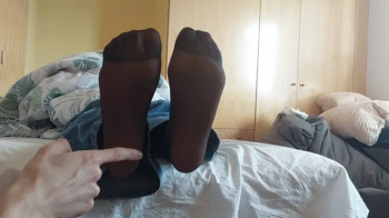 Amateur Black Nylon Socks Tickling.webp