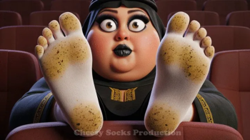 BIG FAT ARAB GODDESS STINKY SOCKS at MOVIE THEATER.webp