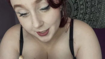 Giantess swallows tiny men and then giant cumshot!.webp