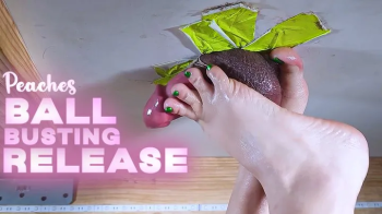Peaches 1st Time Ballbusting Footjob Release pt. 3 4k.webp