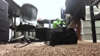 Tinies on the run from Giantess Evil Giant Vacuum 4k.webp