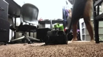 Tinies on the run from Giantess Evil Giant Vacuum 4K smaller.webp