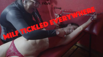 Amanda entire body tickling - Milf tickled at all body places in bondage and panties with female domination.webp