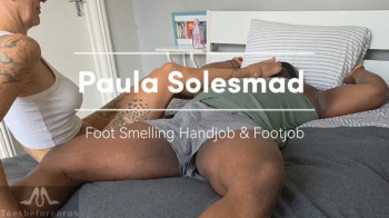Paula Solesmad Foot Smelling Handjob & Footjob.webp