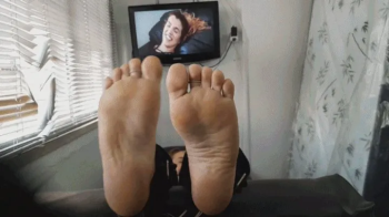Little Fox in soles tickled on face big tv tickling.webp