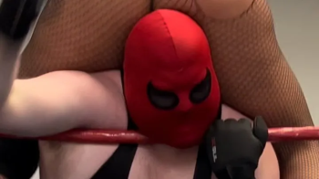 Stinkface and hip attack, mixed wrestling match.webp