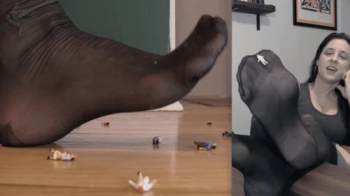 SHRUNKEN PUNISHED STUDENTS - Jamie Daniels, Giantess, Foot Fetish, Figures, POV, Stockings - MP4.webp