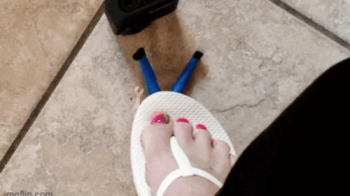 Madam stomps you under white flip flops - HER perspective HD.webp