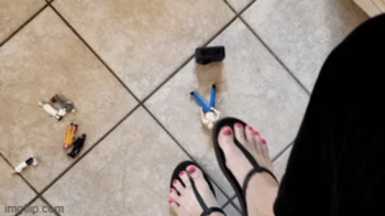 Madam stomps you under black flip flops - HER perspective HD.webp