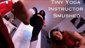 Tiny Yoga Instructor Smushed HD - A Yoga Workout Fantasy with Barefoot BBWs Sydney Screams and Jane Judge.webp