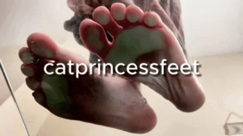 Yearn for my sweaty soles and clear jelly slides from below, Hungarian milf soles show, black nails.webp