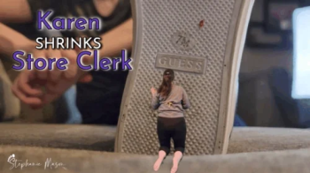 Giantess Karen Shrinks Store Clerk.webp