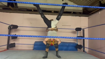 Skinny male jobber dropped on head.webp