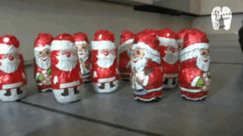 Tiny Santas under Giantess Lady B.webp
