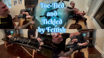 Toe-Tied and Tickled by Fettish with BTS 4k - Ditria Rose, in a full-body straitjacket and atop the tickle table, has De.webp