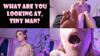 What Are You Lookin at, Tiny Man- Giantess Teases and Licks You.webp