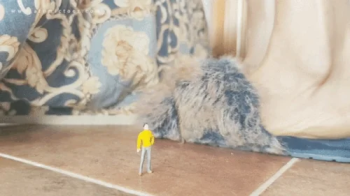 Giantess in fuzzy slippers vs tiny.webp