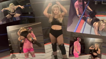Crotch busting mixed wrestling match.webp