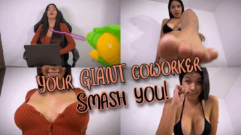 Your GIANTESS coworker smash you.webp