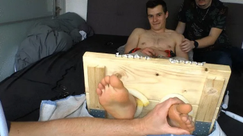 Hot barefoot personal coach in trouble Kupen tickled and worshiped feet.webp