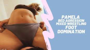 Pamela bed aggression mixed wrestling foot domination.webp
