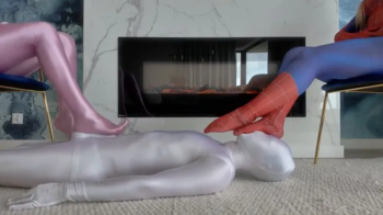 Pink Panther And Spider Girl Rule Over White Shadow Next To Fire Place - Part 1 - 4K.webp
