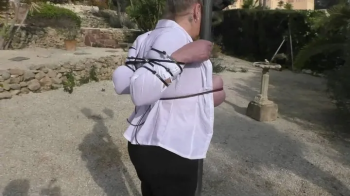Cruel Tit Bondage Walk Training in a public Park for Bettine - Full Clip mp4 SD.webp